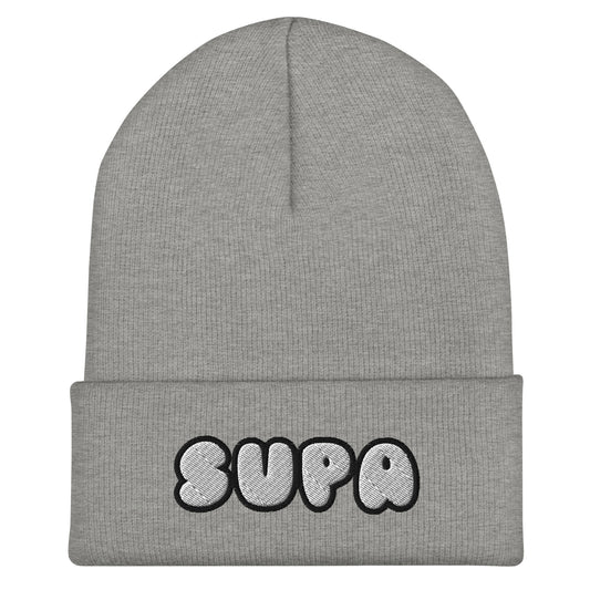 SUPA Ghost Cuffed Beanie Gray