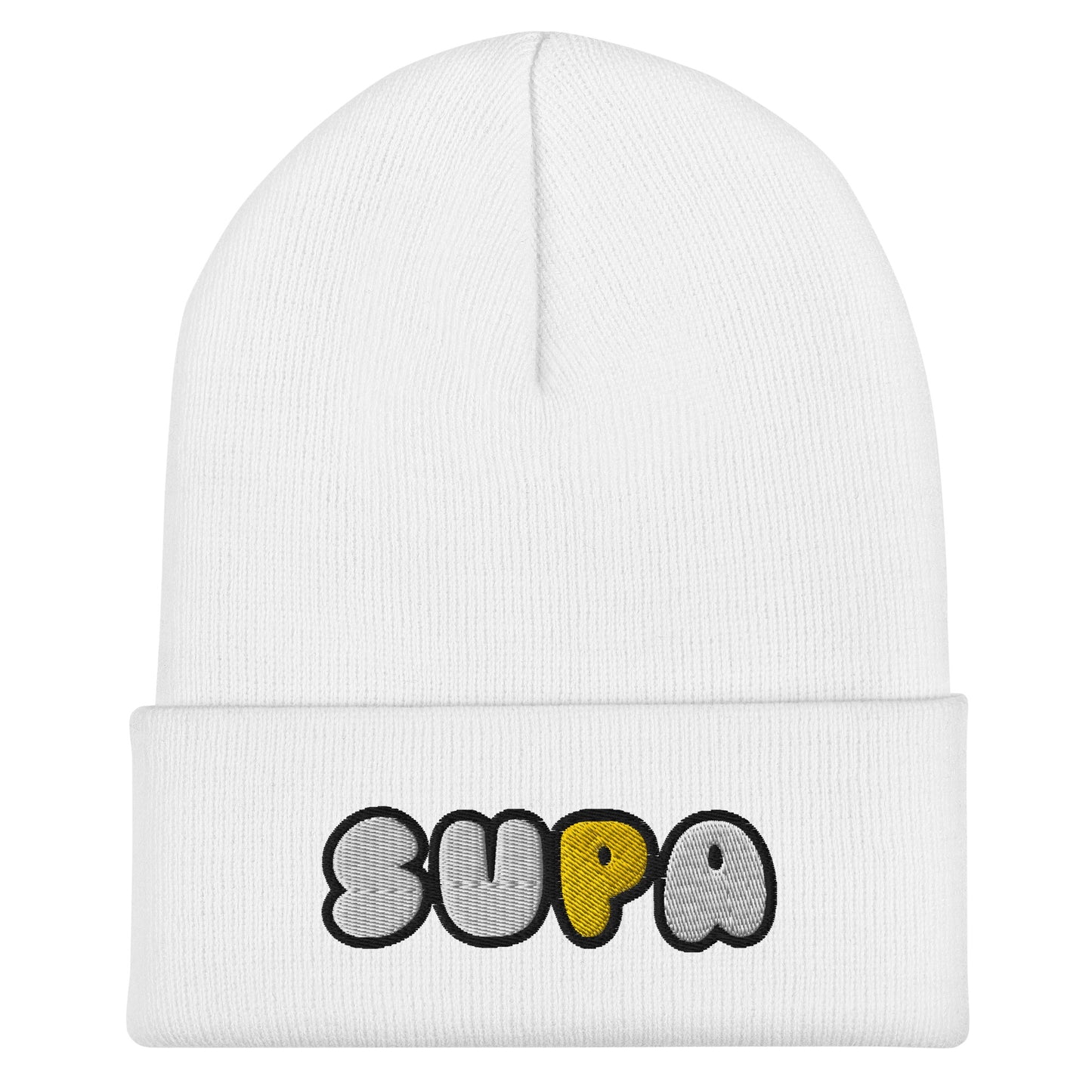 SUPA Shabba Cuffed Beanie White