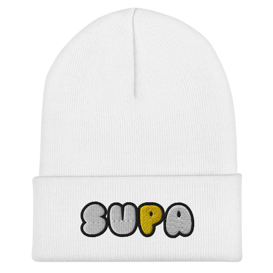 SUPA Shabba Cuffed Beanie White